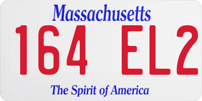 MA license plate 164EL2