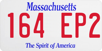 MA license plate 164EP2