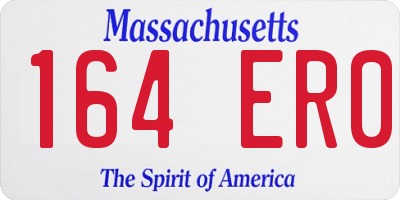 MA license plate 164ER0