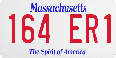 MA license plate 164ER1