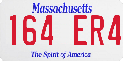 MA license plate 164ER4