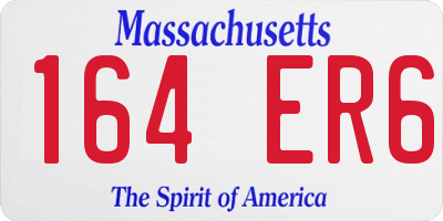MA license plate 164ER6