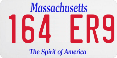 MA license plate 164ER9