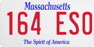 MA license plate 164ES0