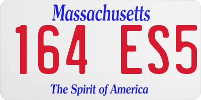 MA license plate 164ES5