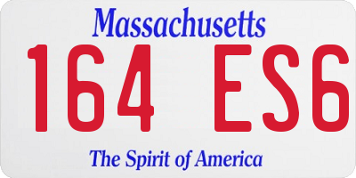 MA license plate 164ES6