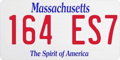 MA license plate 164ES7