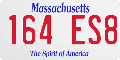MA license plate 164ES8