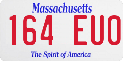 MA license plate 164EU0