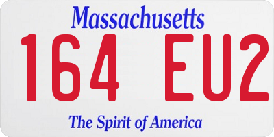MA license plate 164EU2