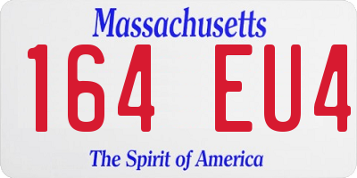 MA license plate 164EU4