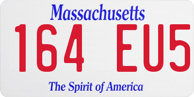 MA license plate 164EU5