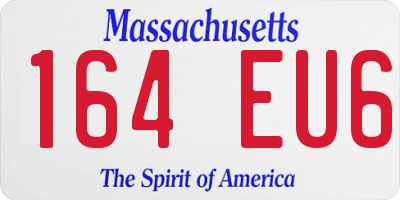 MA license plate 164EU6