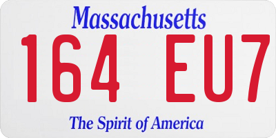 MA license plate 164EU7