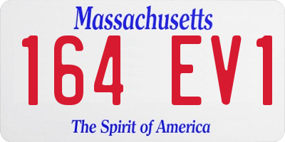 MA license plate 164EV1