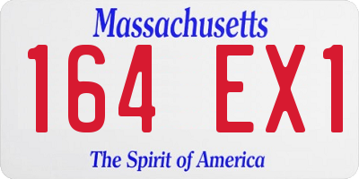 MA license plate 164EX1