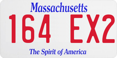 MA license plate 164EX2