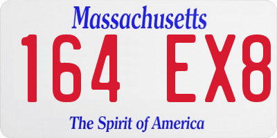 MA license plate 164EX8