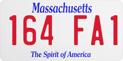 MA license plate 164FA1