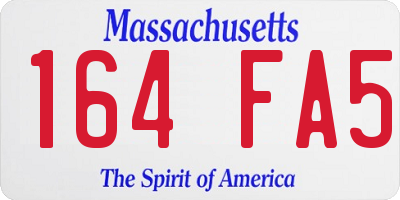 MA license plate 164FA5