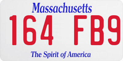MA license plate 164FB9