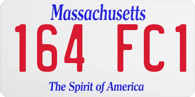 MA license plate 164FC1