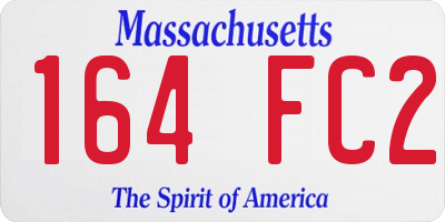 MA license plate 164FC2