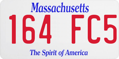 MA license plate 164FC5