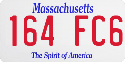 MA license plate 164FC6