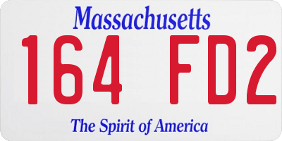 MA license plate 164FD2