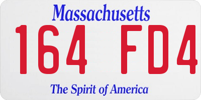 MA license plate 164FD4
