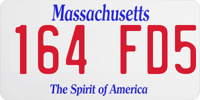 MA license plate 164FD5