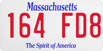 MA license plate 164FD8
