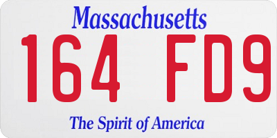 MA license plate 164FD9