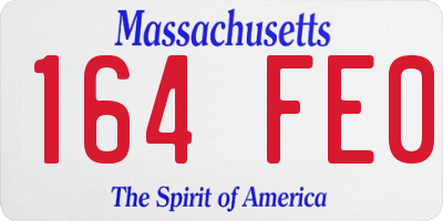 MA license plate 164FE0