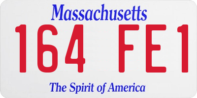 MA license plate 164FE1