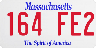 MA license plate 164FE2