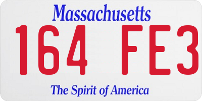MA license plate 164FE3