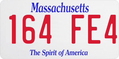 MA license plate 164FE4
