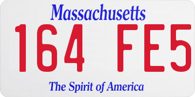MA license plate 164FE5