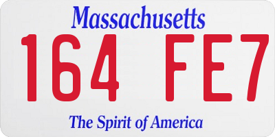 MA license plate 164FE7