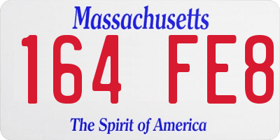 MA license plate 164FE8