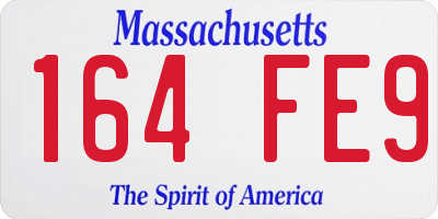 MA license plate 164FE9
