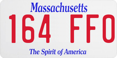 MA license plate 164FF0