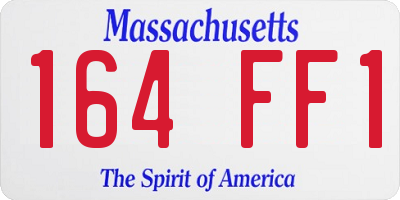 MA license plate 164FF1