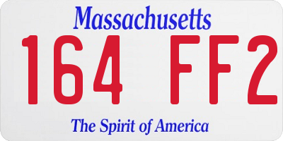 MA license plate 164FF2
