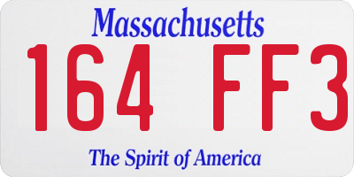 MA license plate 164FF3