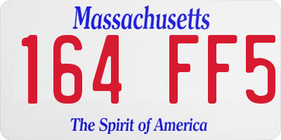 MA license plate 164FF5
