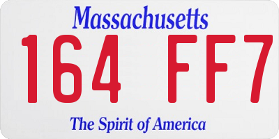 MA license plate 164FF7