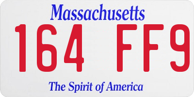MA license plate 164FF9